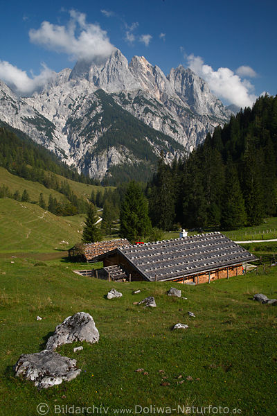Bindalm Htten Ramsauer Dolomiten Naturbild Reiteralpe Berge