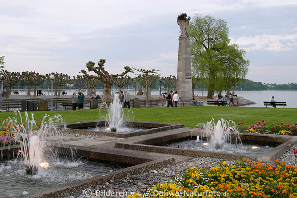 Springbrunnen Hafenpark Konstanz Fontnen am Bodensee