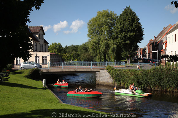 Friedrichstadt Tretboote Grachtentour Kanle Wassertour, Rundfahrt, Brcke