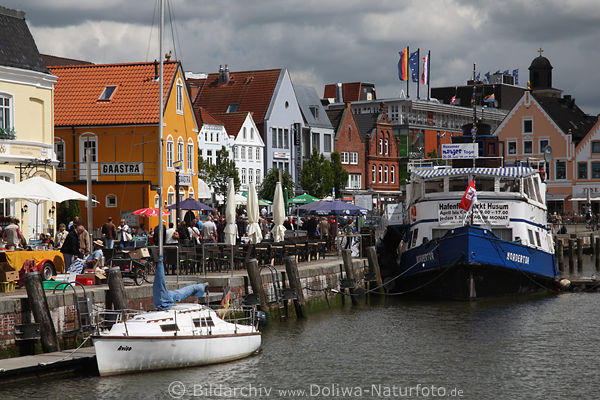 Husum Hafen Friesenhuser Wasser Schiff Boot Au Nordfriesland