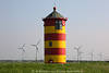 802638_Pilsumer Leuchtturm, Windradmaste, Nordsee Deich, Meerkste Binnenland Panorama Foto