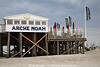 Arche Noah Foto Strand Restaurant auf Pfahlen in Nordsee St. Peter Ording Kste Landschaft