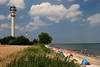 Ostseeinsel Fehmarn Urlaub an Ostkste natrlichem Strand mit Zelten in Natur am Meer Wasser