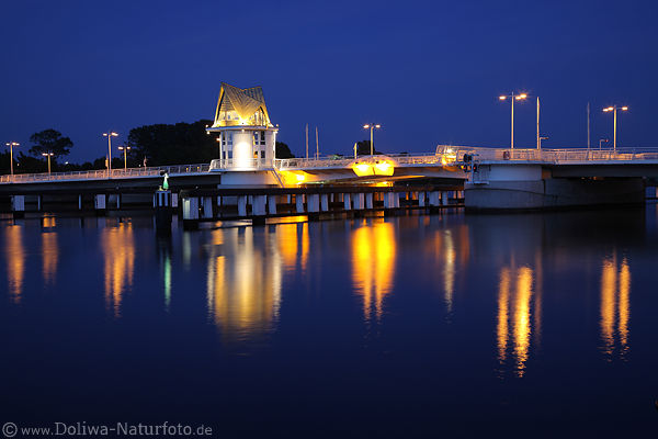 Kappeln Schleibrcke Nachtlichter romantische Wasserpanorama