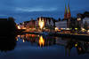Lbeck Traveufer Altstadt Nachtpanorama Wasser Promenade romantische Nachtlichter