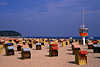 Ostseestrand Travemnde bunte Strandkrbe Sandlandschaft Meerpanorama Kstefoto