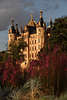 Mrchenschloss Schwerin Goldfarben Romantik Abendlicht Stimmungsbild